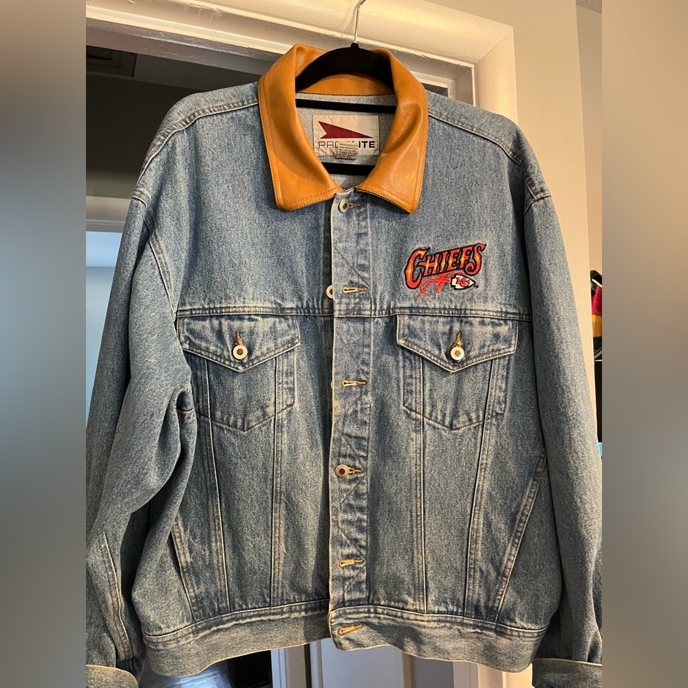 vintage pro elite Kansas City chiefs Jean jacket
